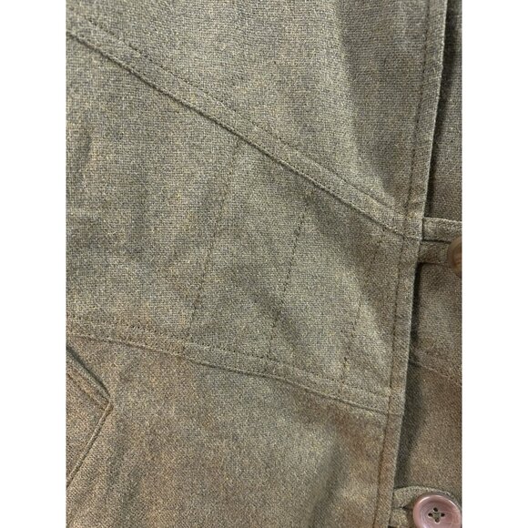 Patagonia Merino Wool Blend Hooded Jacket Reversible Green Gray Quilted Size M - Picture 5 of 16